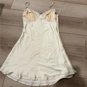 Le Lis Cream and Tan Women's Slip Dress